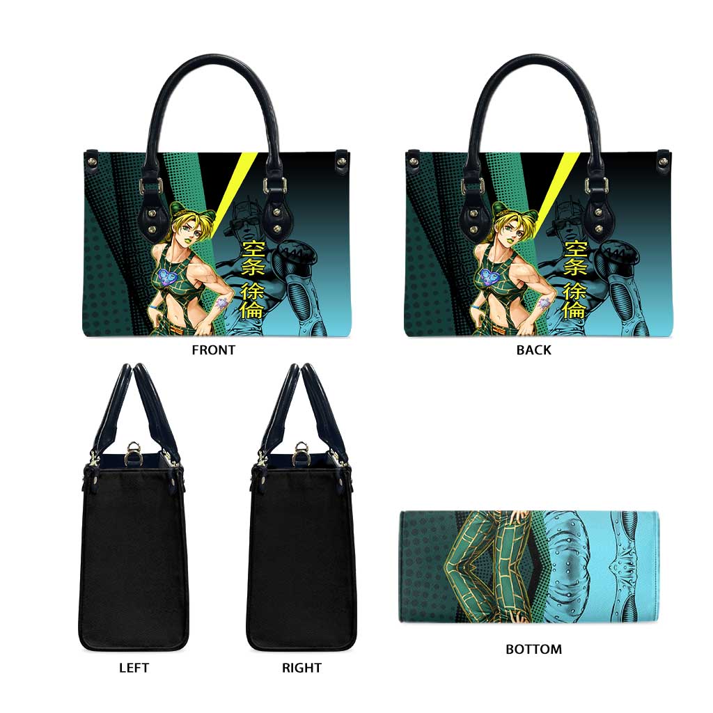 Jolyne Cujoh JoJo’s Bizarre Adventure Leather Bag with Stone Free Stand - The Mazicc