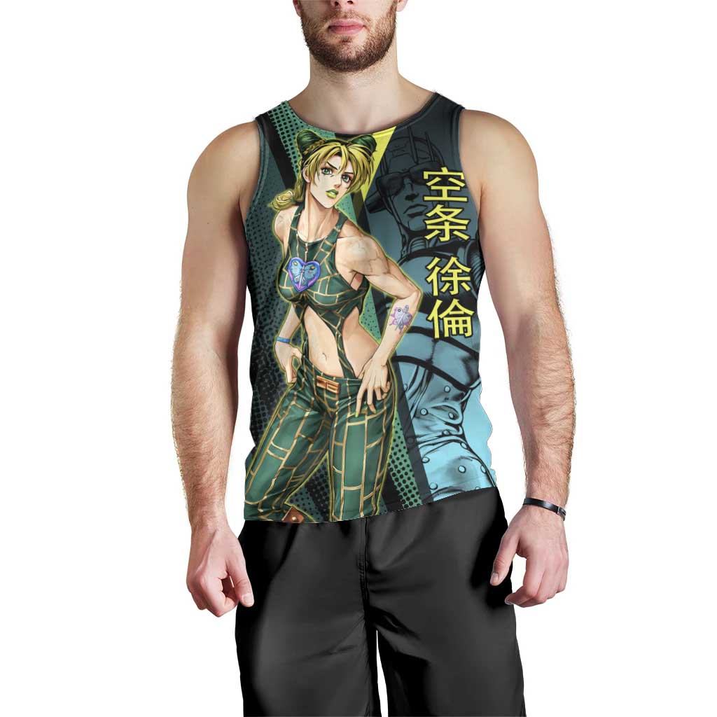 Jolyne Cujoh JoJo’s Bizarre Adventure Men Tank Top with Stone Free Stand - The Mazicc