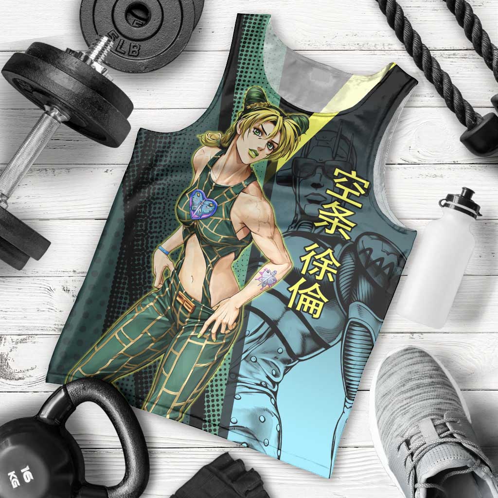 Jolyne Cujoh JoJo’s Bizarre Adventure Men Tank Top with Stone Free Stand - The Mazicc