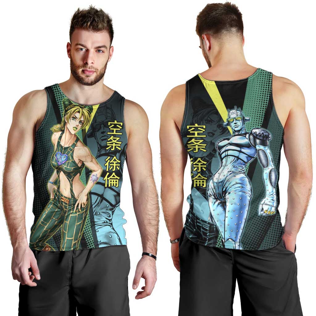 Jolyne Cujoh JoJo’s Bizarre Adventure Men Tank Top with Stone Free Stand - The Mazicc