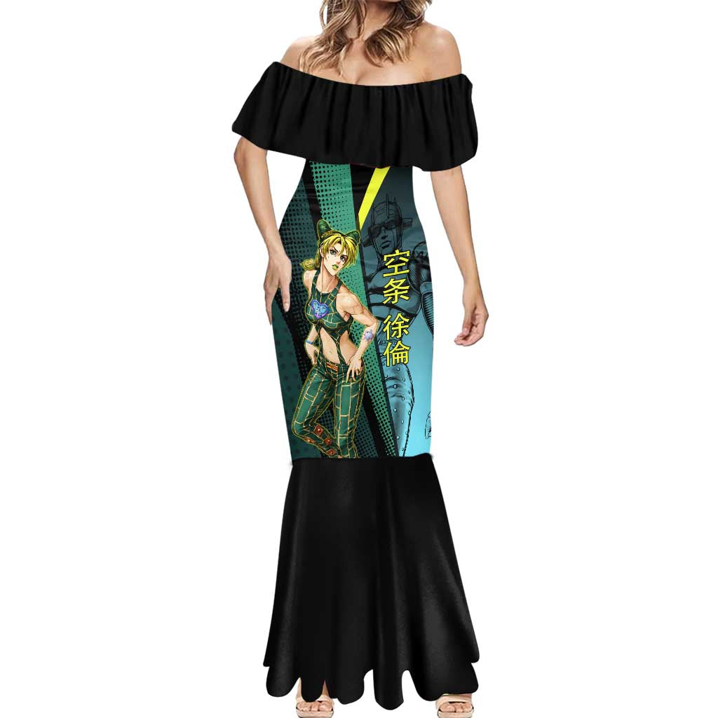Jolyne Cujoh JoJo’s Bizarre Adventure Mermaid Dress with Stone Free Stand - The Mazicc
