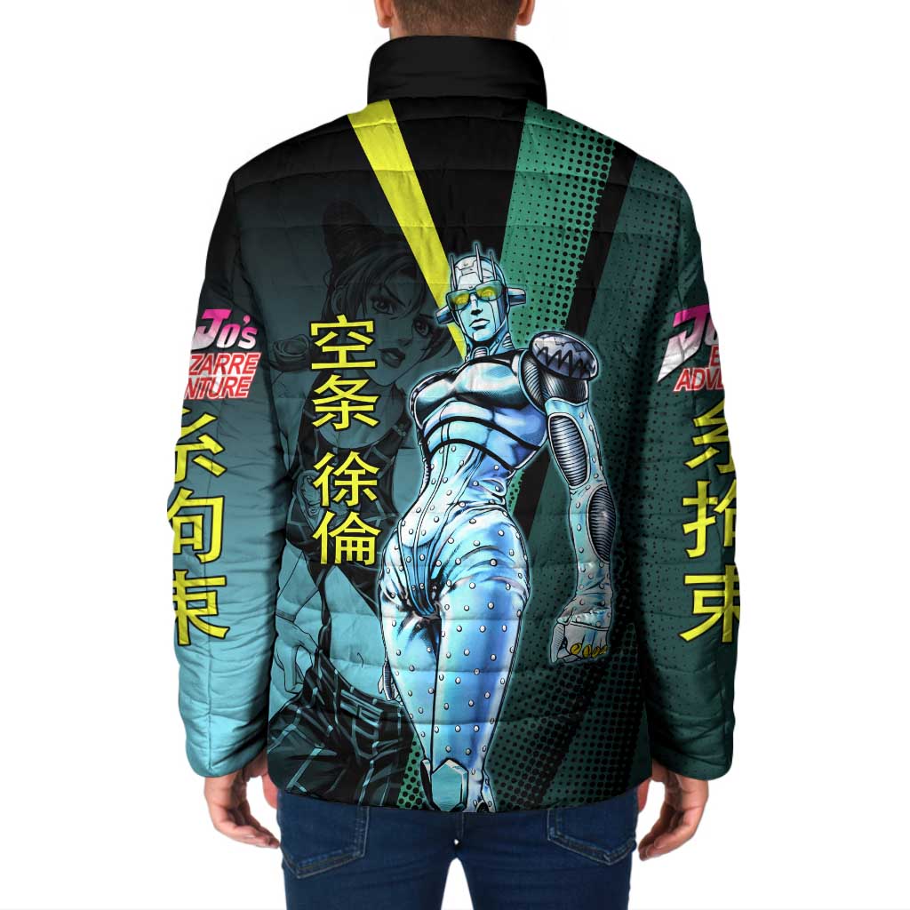 Jolyne Cujoh JoJo’s Bizarre Adventure Padded Jacket with Stone Free Stand - The Mazicc