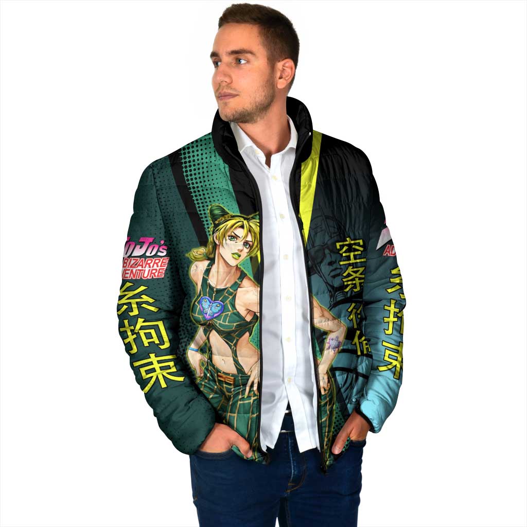 Jolyne Cujoh JoJo’s Bizarre Adventure Padded Jacket with Stone Free Stand - The Mazicc