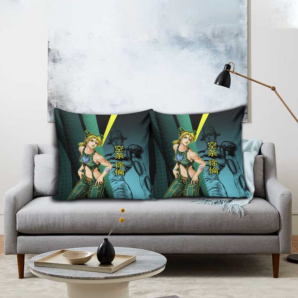 Jolyne Cujoh JoJo’s Bizarre Adventure Pillow Cover with Stone Free Stand - The Mazicc