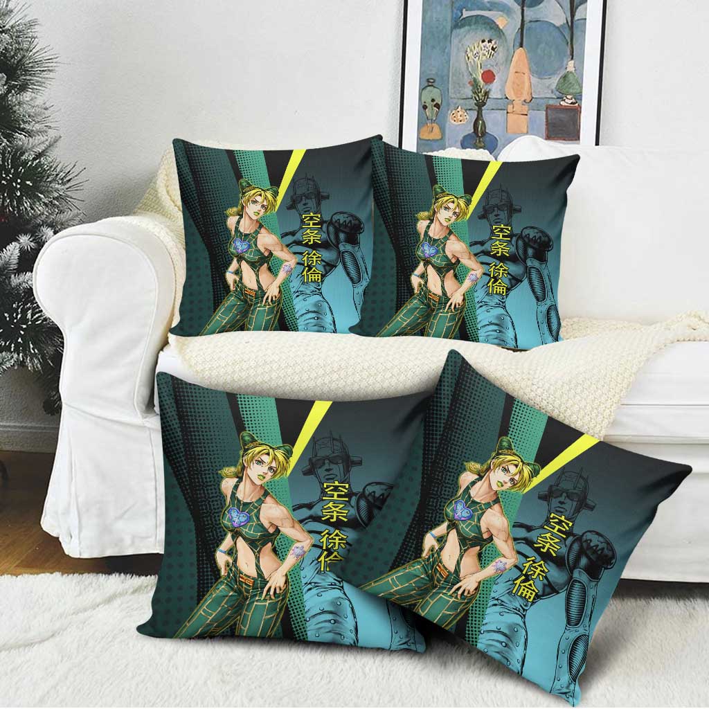 Jolyne Cujoh JoJo’s Bizarre Adventure Pillow Cover with Stone Free Stand - The Mazicc