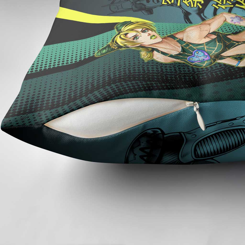 Jolyne Cujoh JoJo’s Bizarre Adventure Pillow Cover with Stone Free Stand - The Mazicc