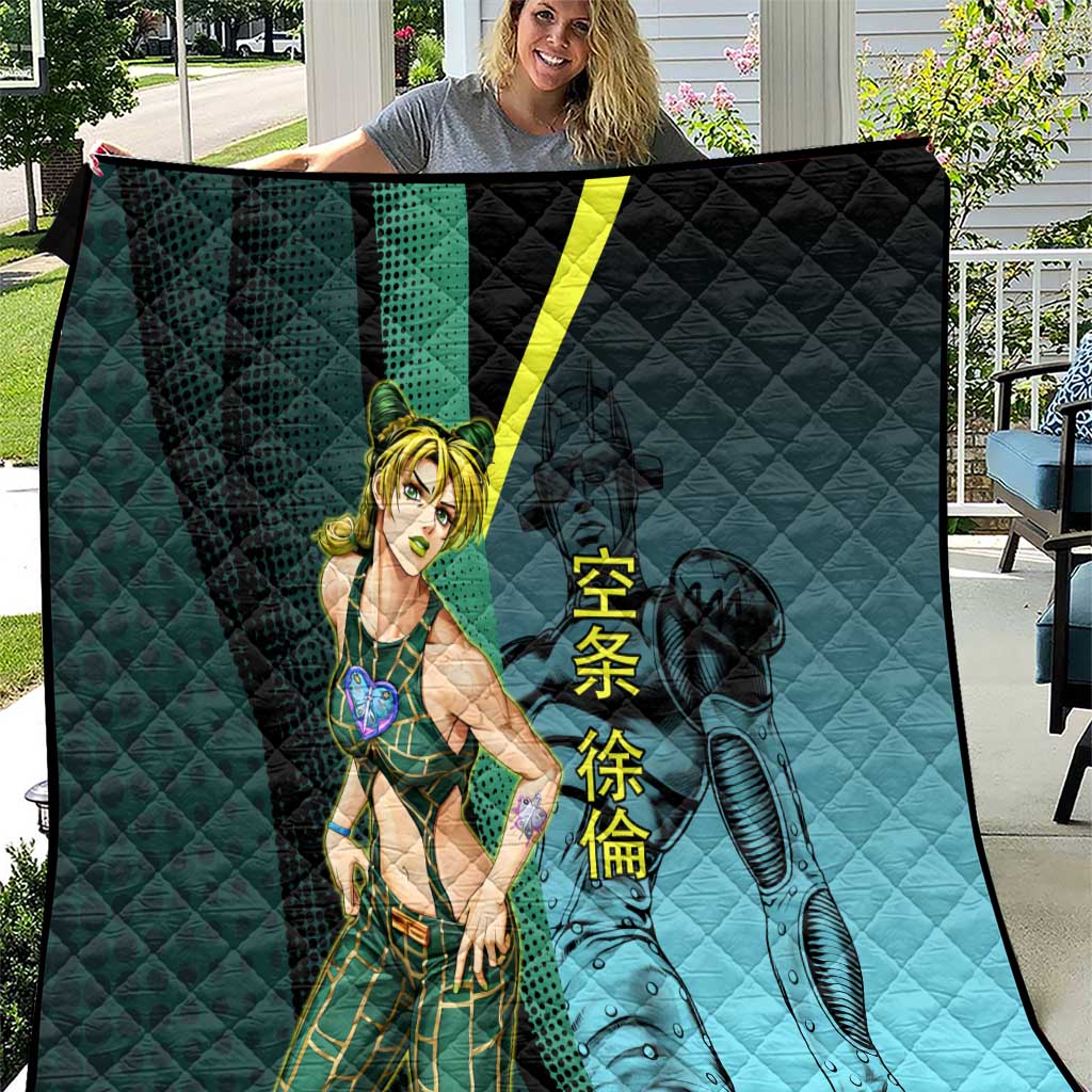 Jolyne Cujoh JoJo’s Bizarre Adventure Quilt with Stone Free Stand - The Mazicc