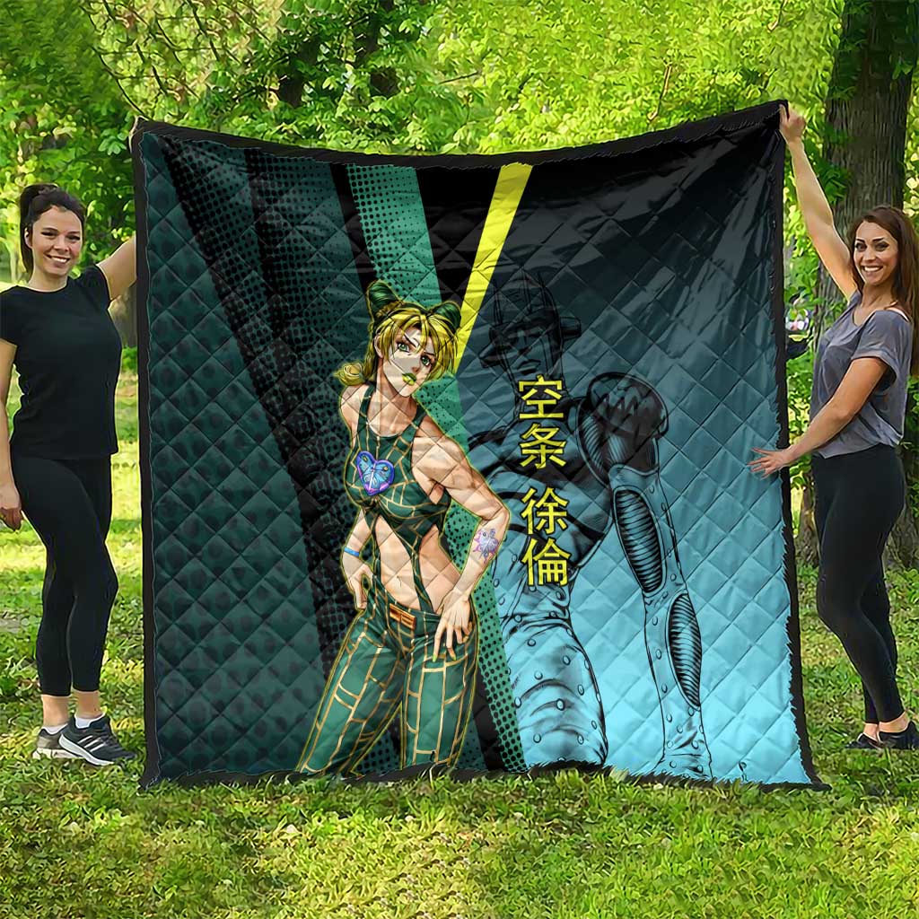 Jolyne Cujoh JoJo’s Bizarre Adventure Quilt with Stone Free Stand - The Mazicc