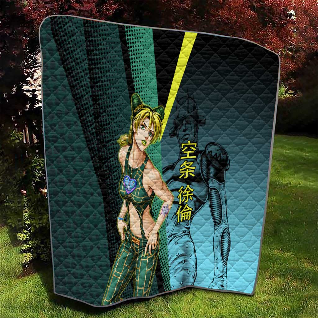 Jolyne Cujoh JoJo’s Bizarre Adventure Quilt with Stone Free Stand - The Mazicc