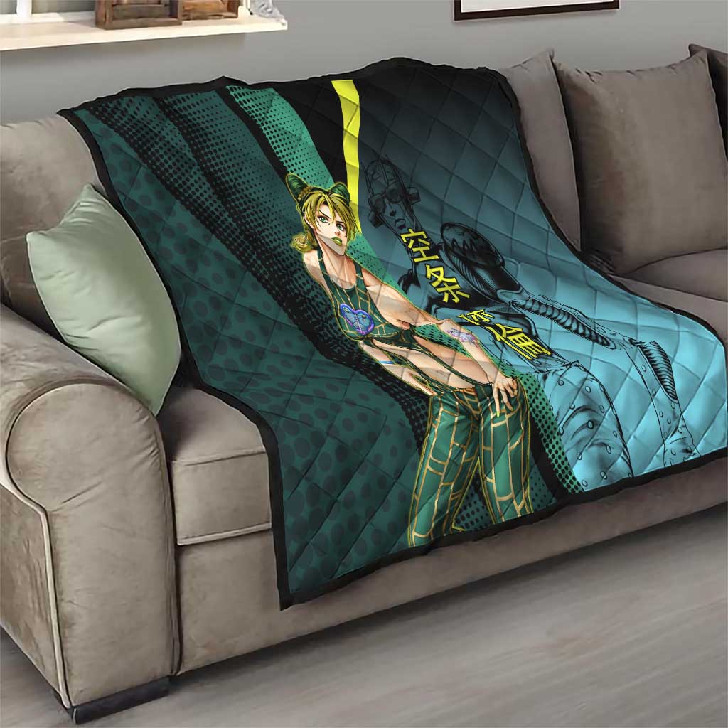 Jolyne Cujoh JoJo’s Bizarre Adventure Quilt with Stone Free Stand - The Mazicc