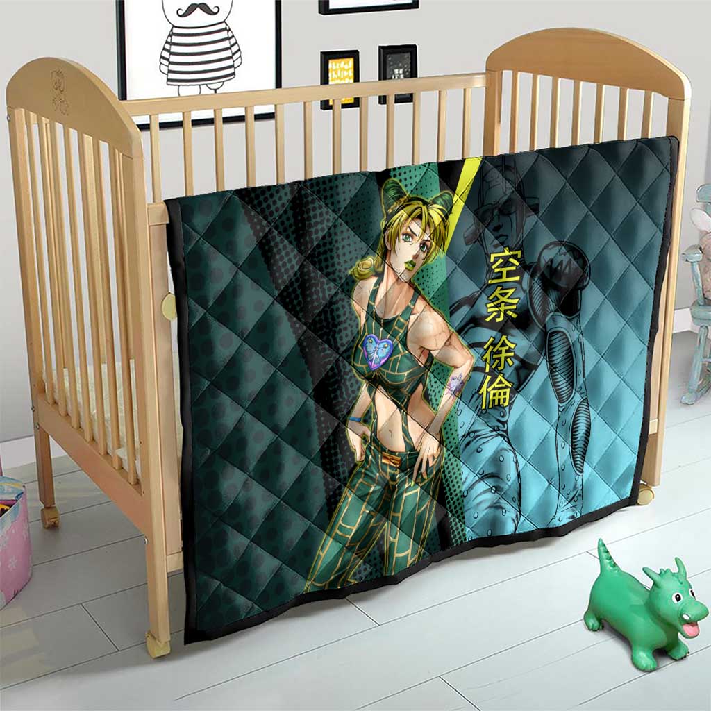 Jolyne Cujoh JoJo’s Bizarre Adventure Quilt with Stone Free Stand - The Mazicc