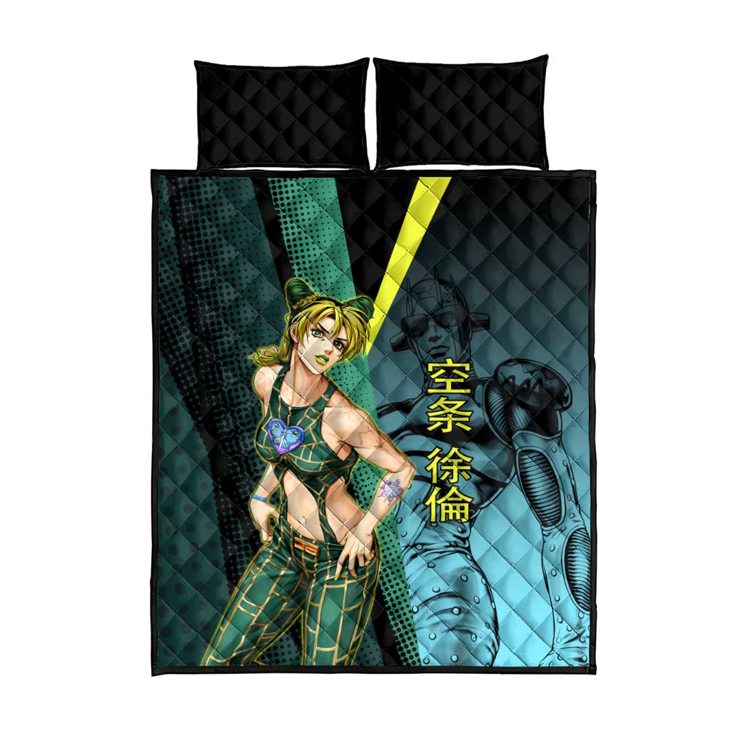 Jolyne Cujoh JoJo’s Bizarre Adventure Quilt Bed Set with Stone Free Stand - The Mazicc