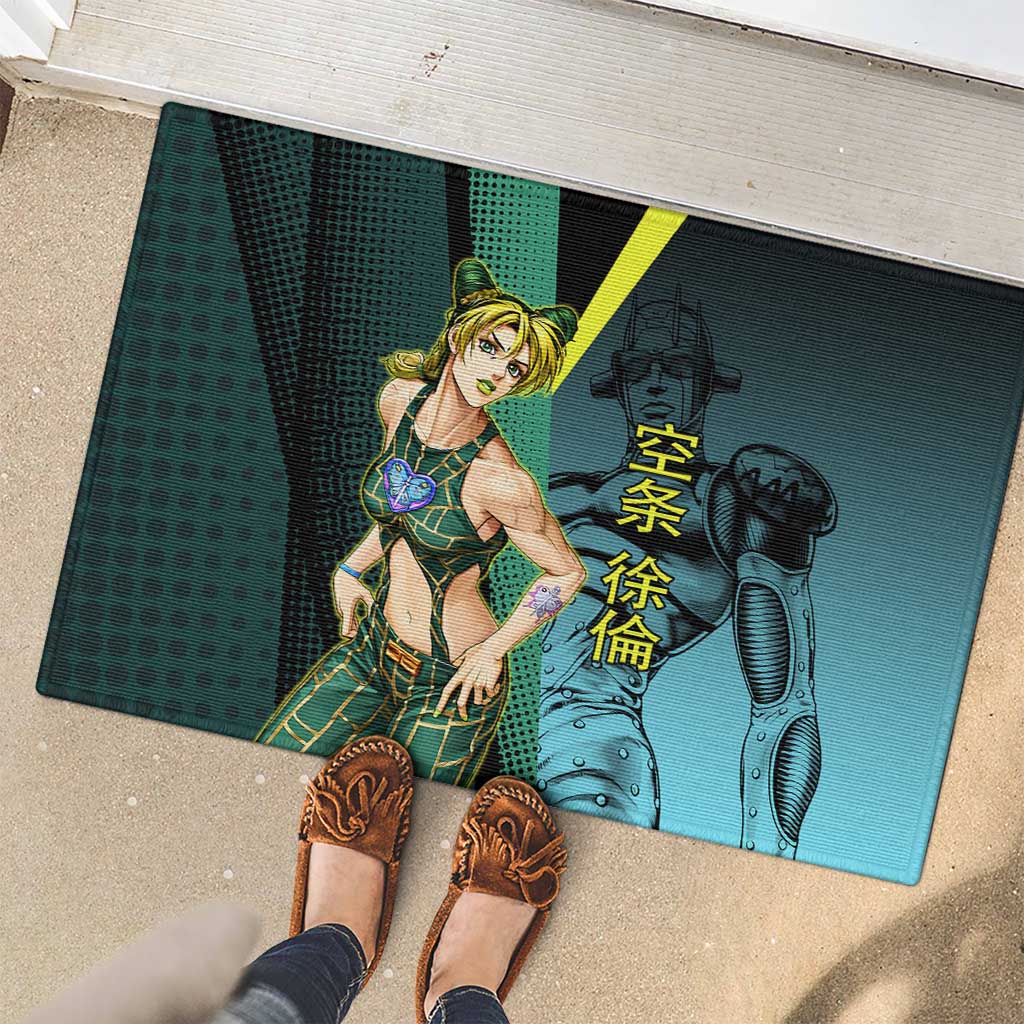 Jolyne Cujoh JoJo’s Bizarre Adventure Rubber Doormat with Stone Free Stand - The Mazicc