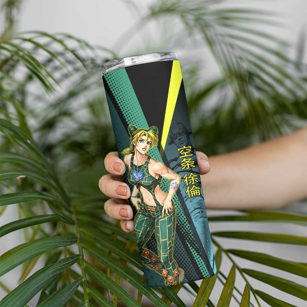 Jolyne Cujoh JoJo’s Bizarre Adventure Skinny Tumbler with Stone Free Stand - The Mazicc