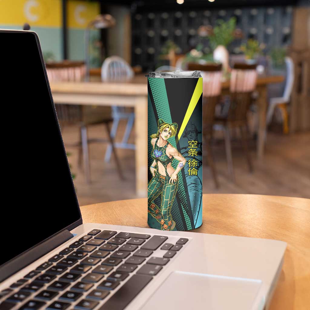 Jolyne Cujoh JoJo’s Bizarre Adventure Skinny Tumbler with Stone Free Stand - The Mazicc