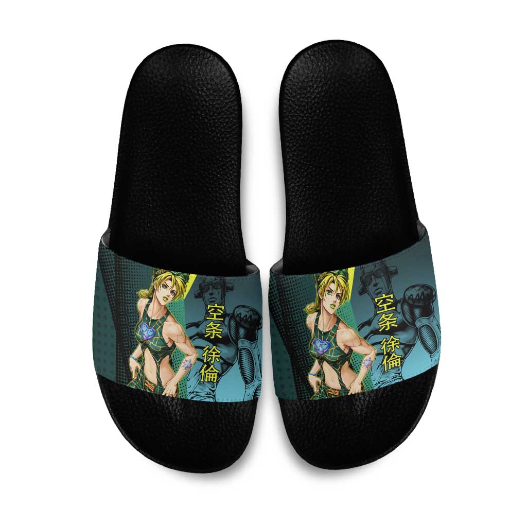 Jolyne Cujoh JoJo’s Bizarre Adventure Slide Sandals with Stone Free Stand - The Mazicc