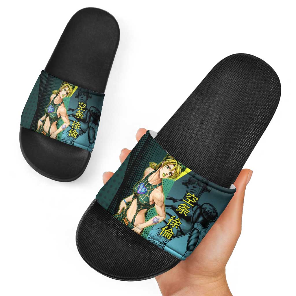 Jolyne Cujoh JoJo’s Bizarre Adventure Slide Sandals with Stone Free Stand - The Mazicc