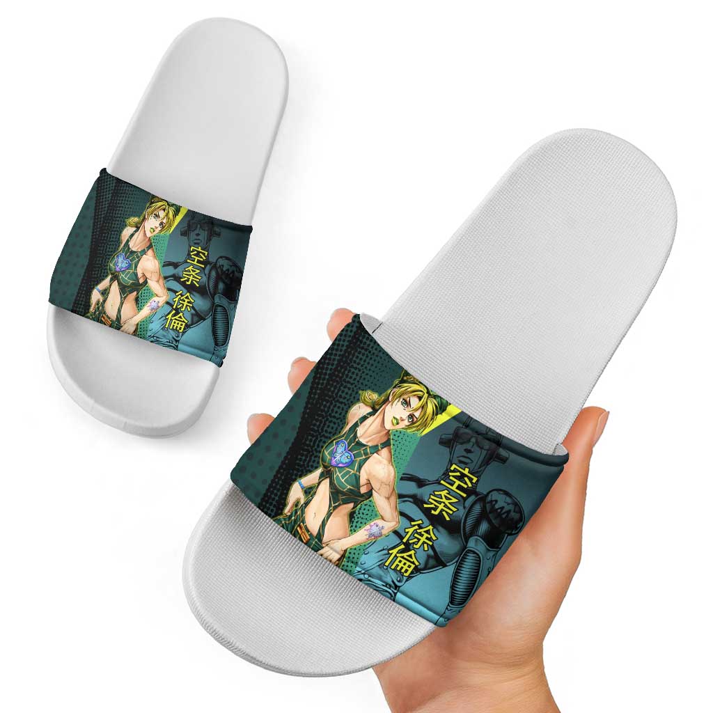 Jolyne Cujoh JoJo’s Bizarre Adventure Slide Sandals with Stone Free Stand - The Mazicc