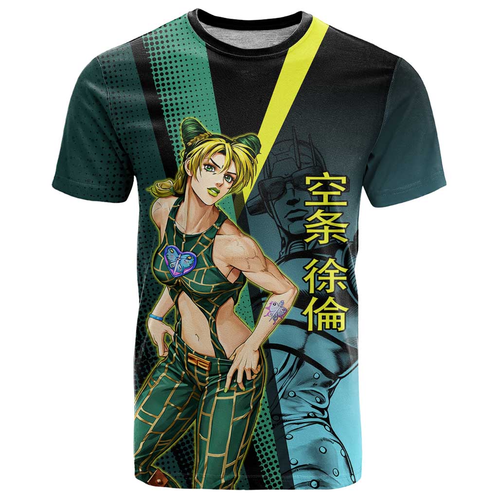 Jolyne Cujoh JoJo’s Bizarre Adventure T Shirt with Stone Free Stand - The Mazicc