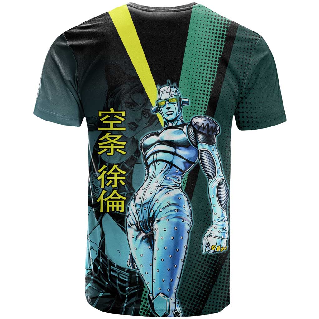 Jolyne Cujoh JoJo’s Bizarre Adventure T Shirt with Stone Free Stand - The Mazicc