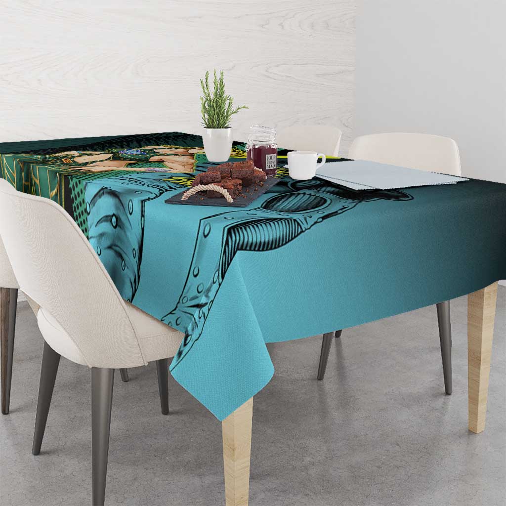 Jolyne Cujoh JoJo’s Bizarre Adventure Tablecloth with Stone Free Stand - The Mazicc