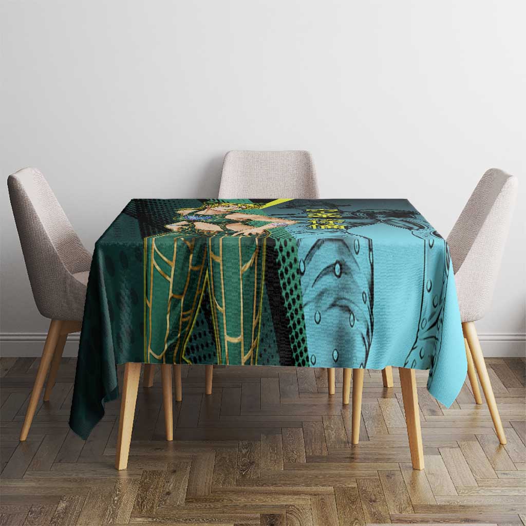 Jolyne Cujoh JoJo’s Bizarre Adventure Tablecloth with Stone Free Stand - The Mazicc
