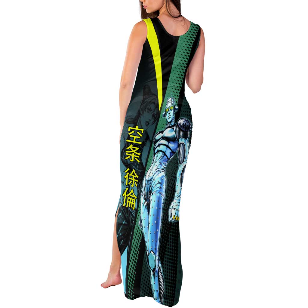 Jolyne Cujoh JoJo’s Bizarre Adventure Tank Maxi Dress with Stone Free Stand - The Mazicc