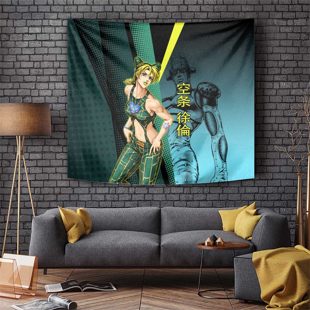 Jolyne Cujoh JoJo’s Bizarre Adventure Tapestry with Stone Free Stand - The Mazicc
