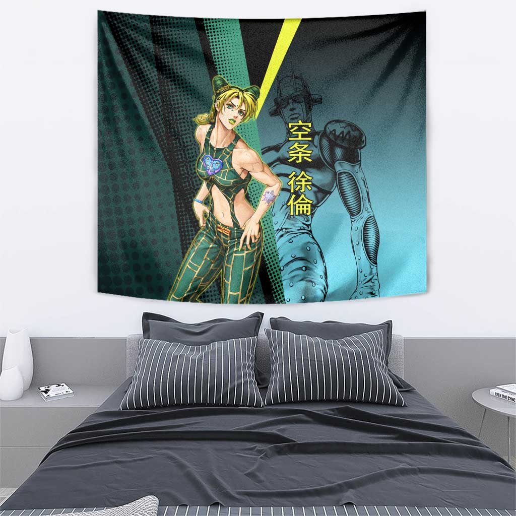 Jolyne Cujoh JoJo’s Bizarre Adventure Tapestry with Stone Free Stand - The Mazicc