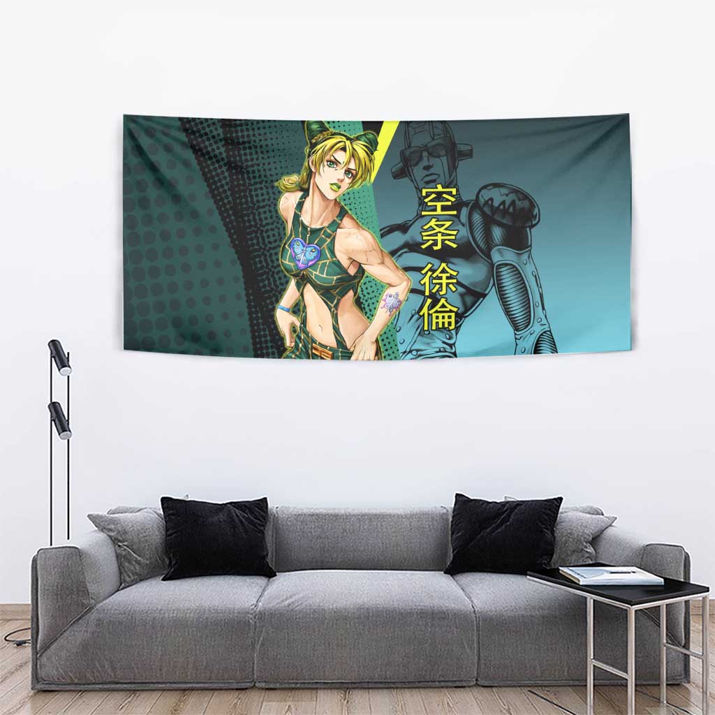 Jolyne Cujoh JoJo’s Bizarre Adventure Tapestry with Stone Free Stand - The Mazicc