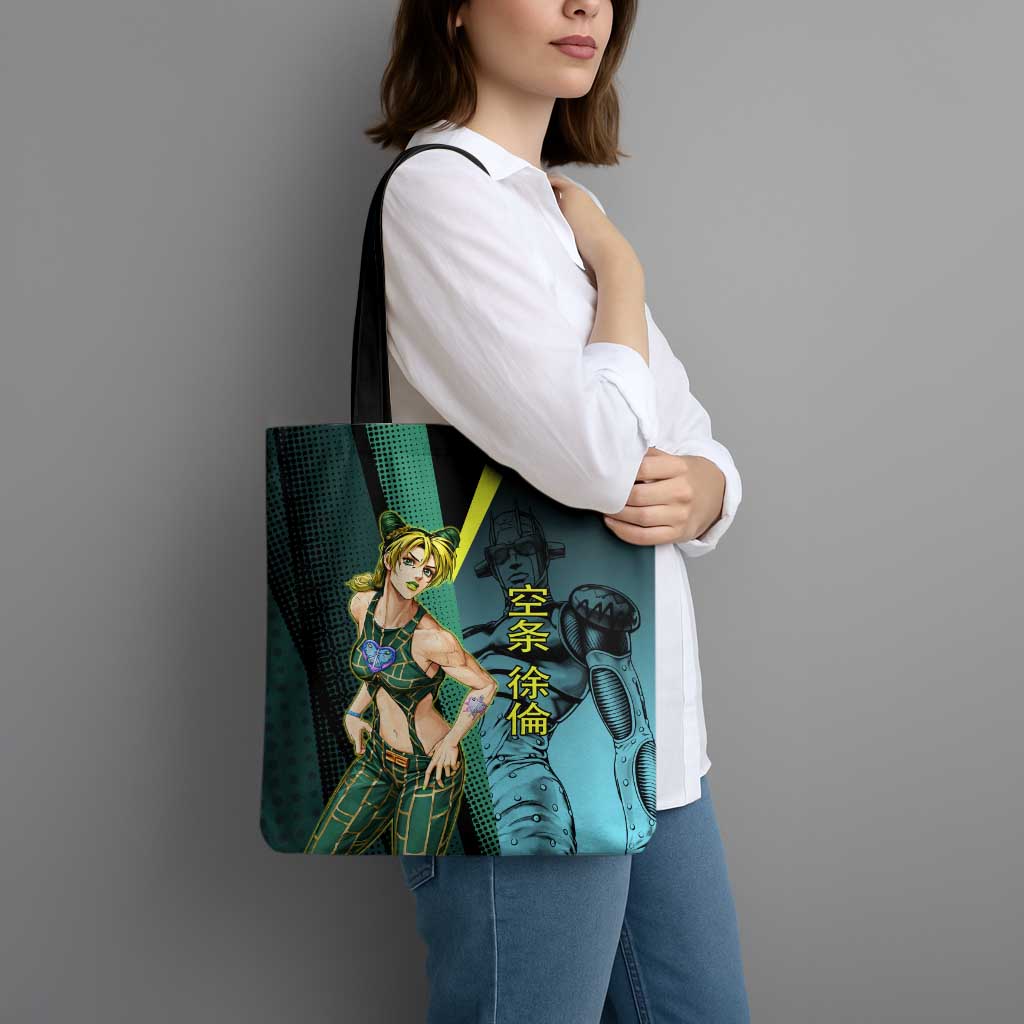 Jolyne Cujoh JoJo’s Bizarre Adventure Tote Bag with Stone Free Stand - The Mazicc