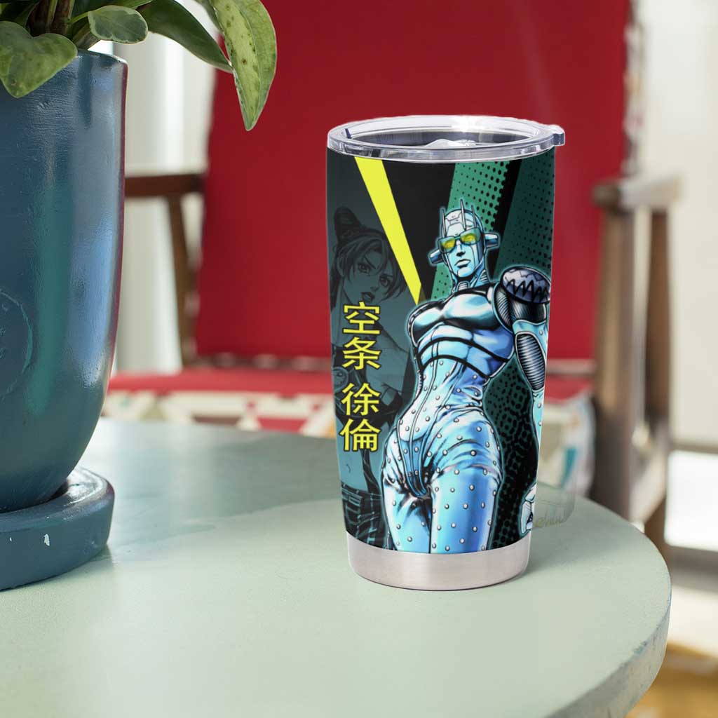 Jolyne Cujoh JoJo’s Bizarre Adventure Tumbler Cup with Stone Free Stand - The Mazicc