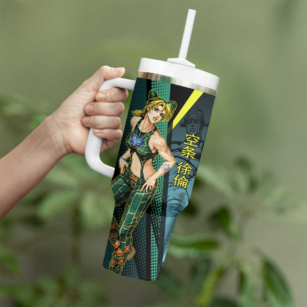 Jolyne Cujoh JoJo’s Bizarre Adventure Tumbler With Handle with Stone Free Stand - The Mazicc