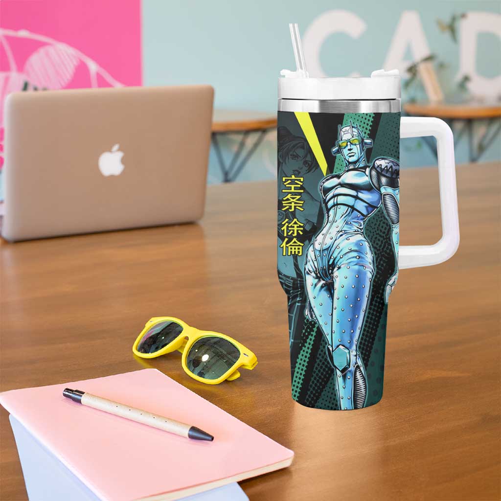 Jolyne Cujoh JoJo’s Bizarre Adventure Tumbler With Handle with Stone Free Stand - The Mazicc