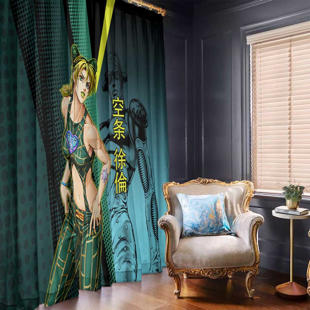 Jolyne Cujoh JoJo’s Bizarre Adventure Window Curtain with Stone Free Stand - The Mazicc