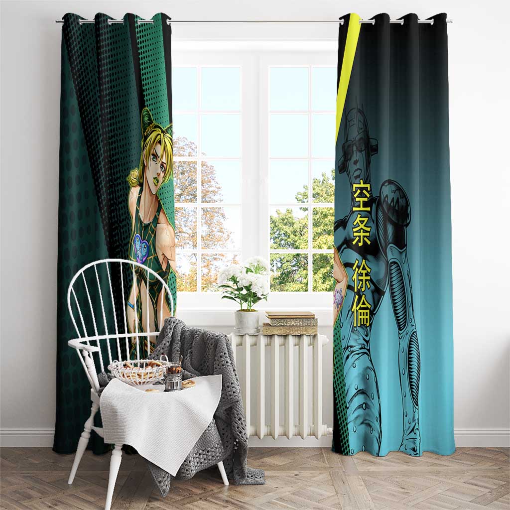Jolyne Cujoh JoJo’s Bizarre Adventure Window Curtain with Stone Free Stand - The Mazicc