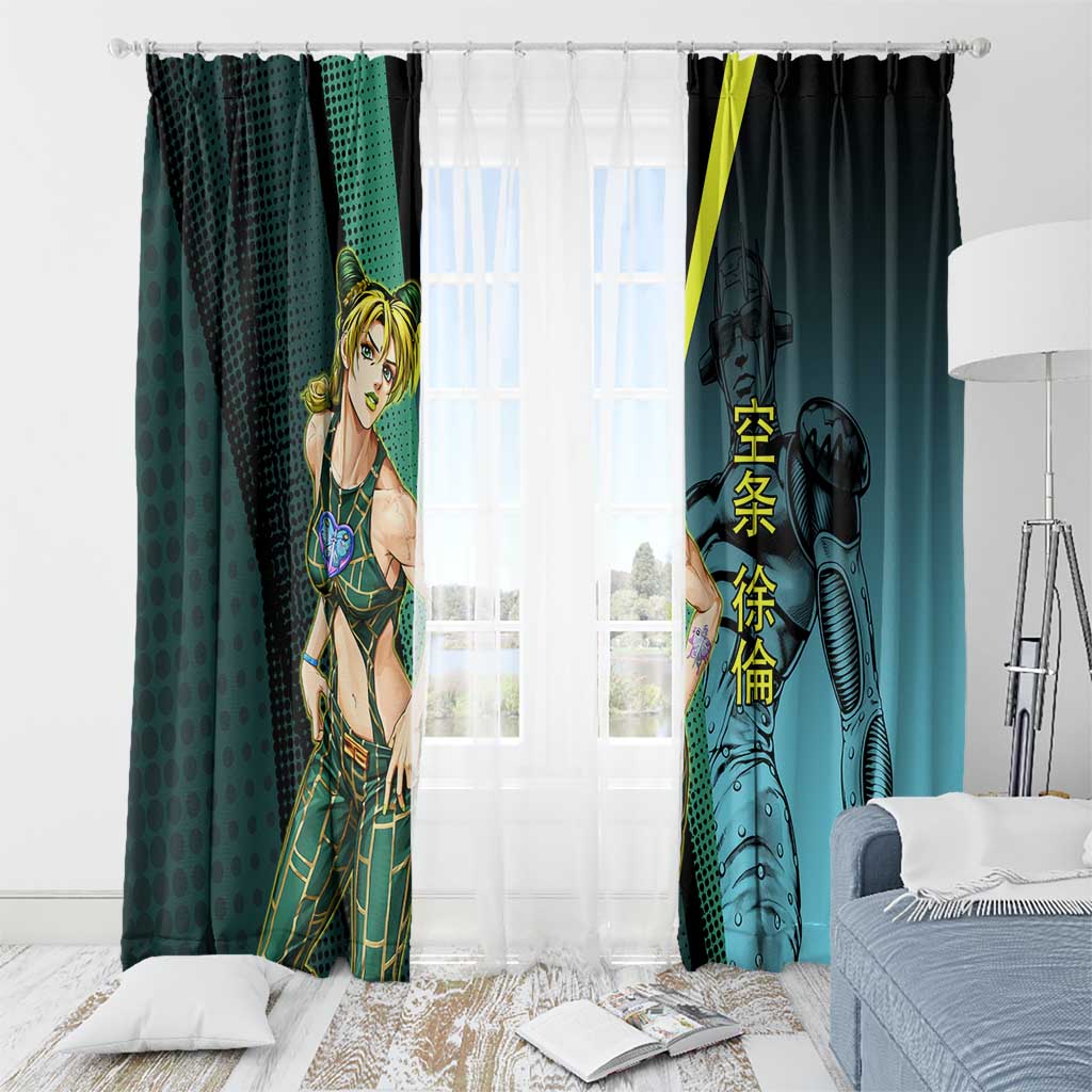 Jolyne Cujoh JoJo’s Bizarre Adventure Window Curtain with Stone Free Stand - The Mazicc