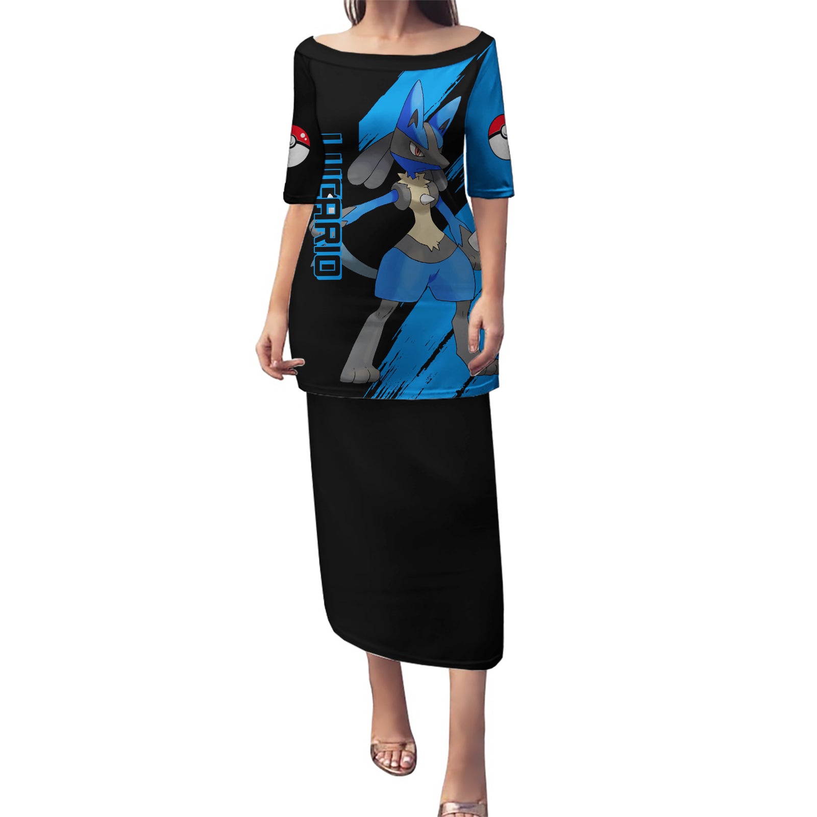 Lucario mix Mega Evolved Puletasi