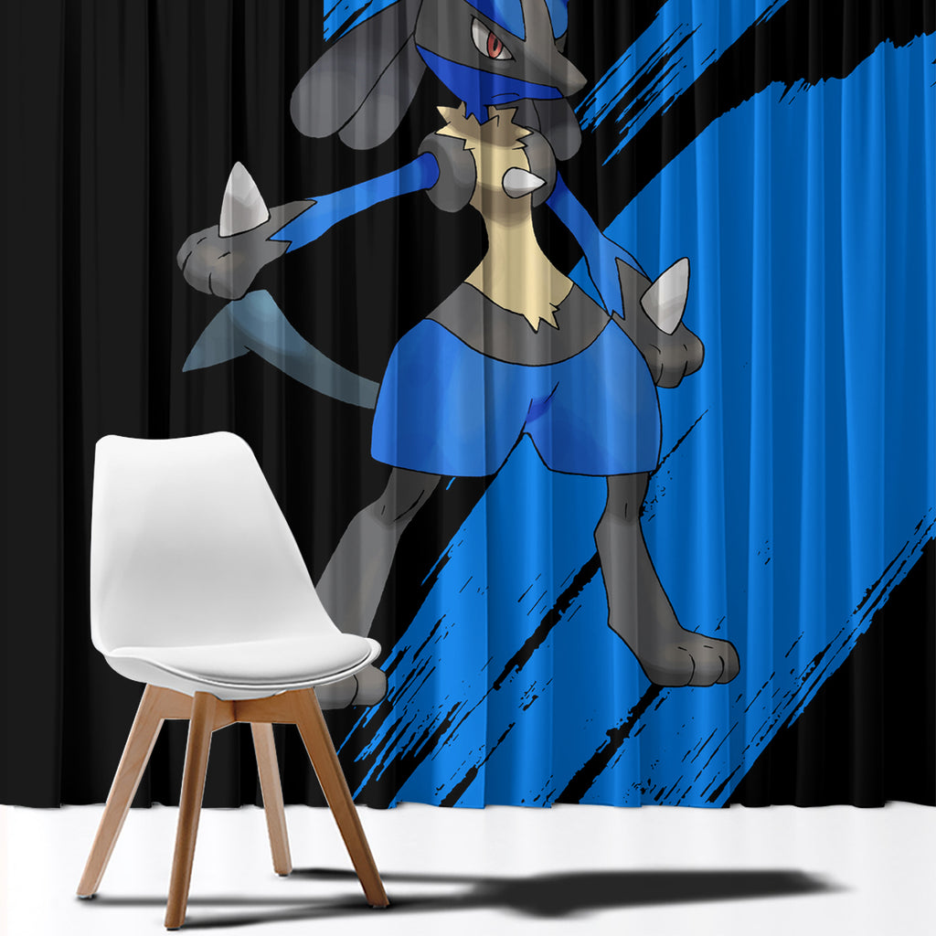 Lucario mix Mega Evolved Window Curtain