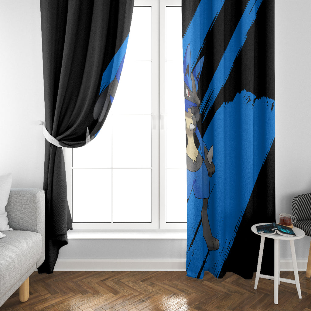 Lucario mix Mega Evolved Window Curtain