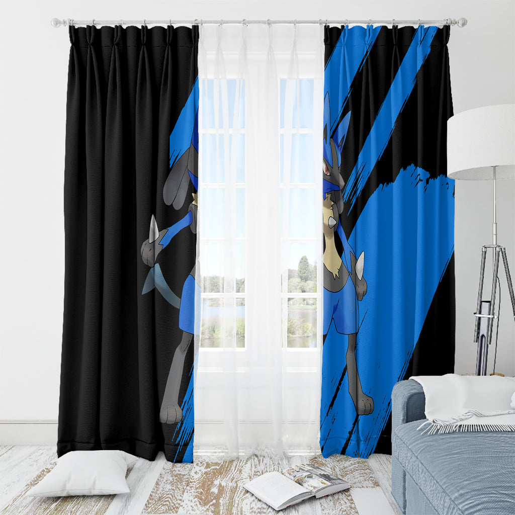 Lucario mix Mega Evolved Window Curtain