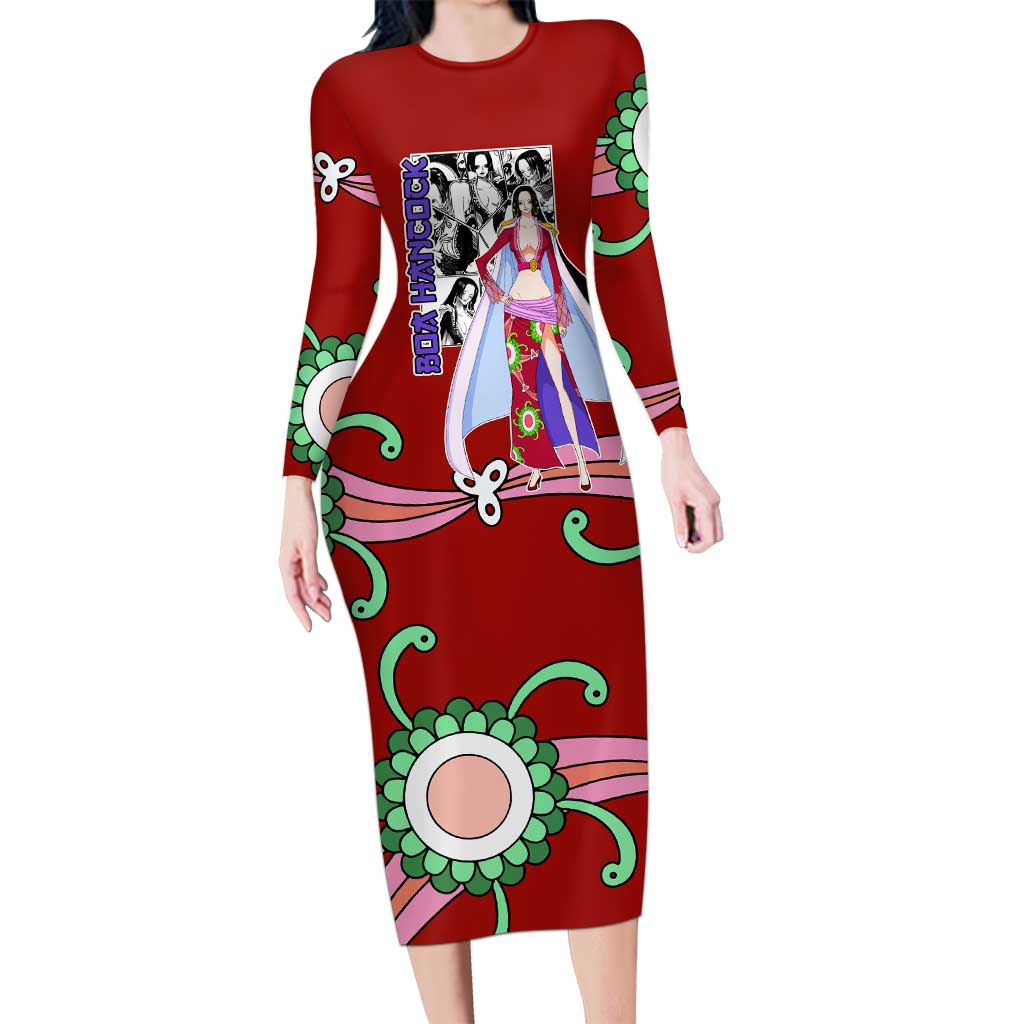 Boa Hancock - One Piece Long Sleeve Bodycon Dress Anime Mix Manga Style