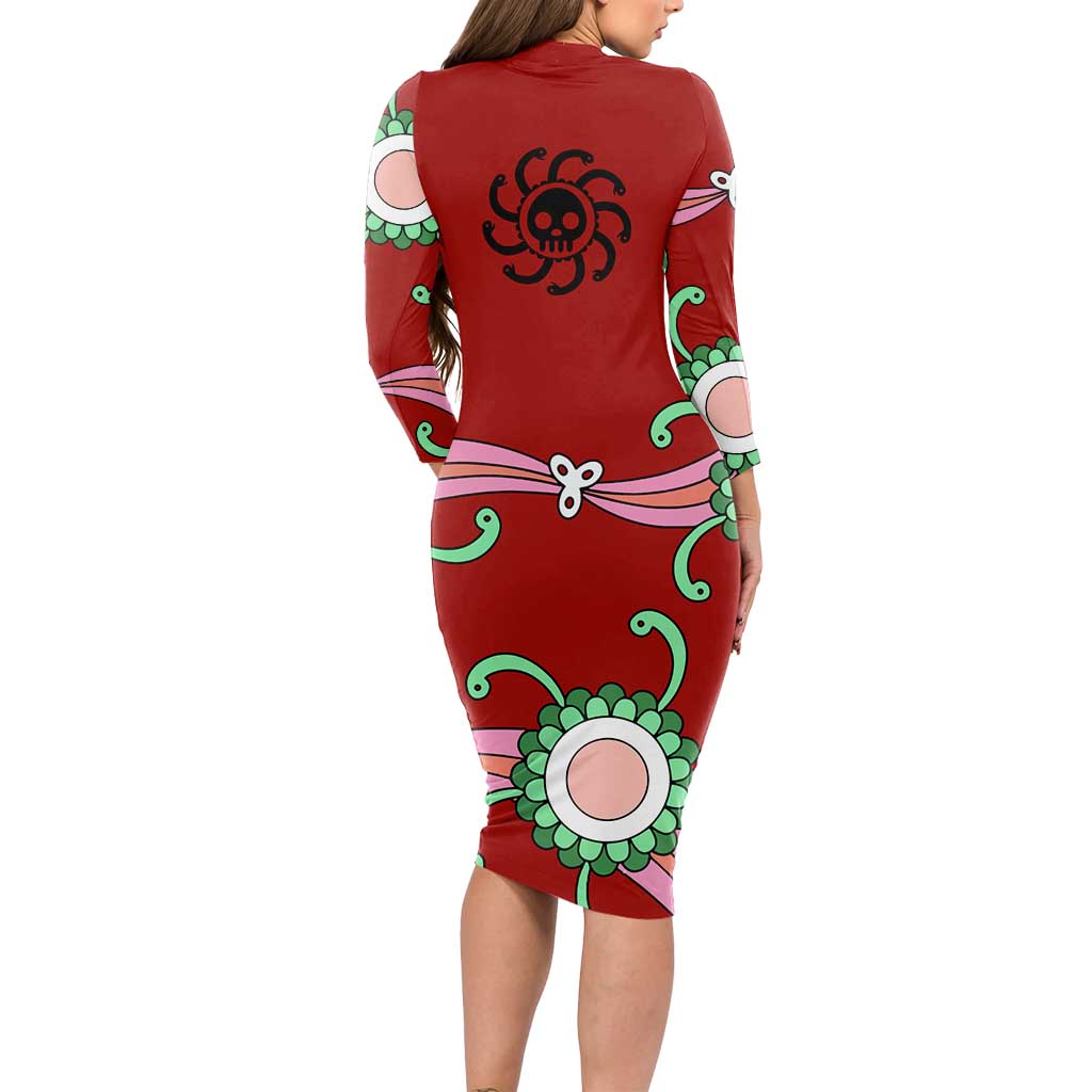 Boa Hancock - One Piece Long Sleeve Bodycon Dress Anime Mix Manga Style