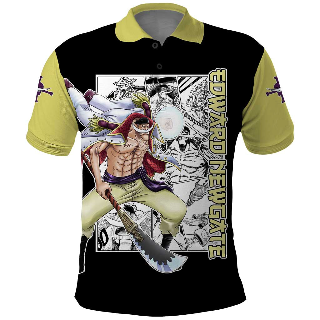 Edward Newgate - One Piece Polo Shirt Anime Mix Manga Style