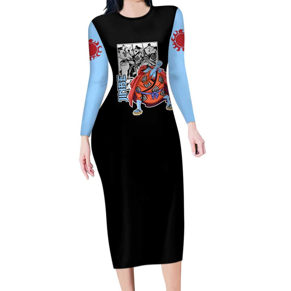 Jinbe - One Piece Long Sleeve Bodycon Dress Anime Mix Manga Style