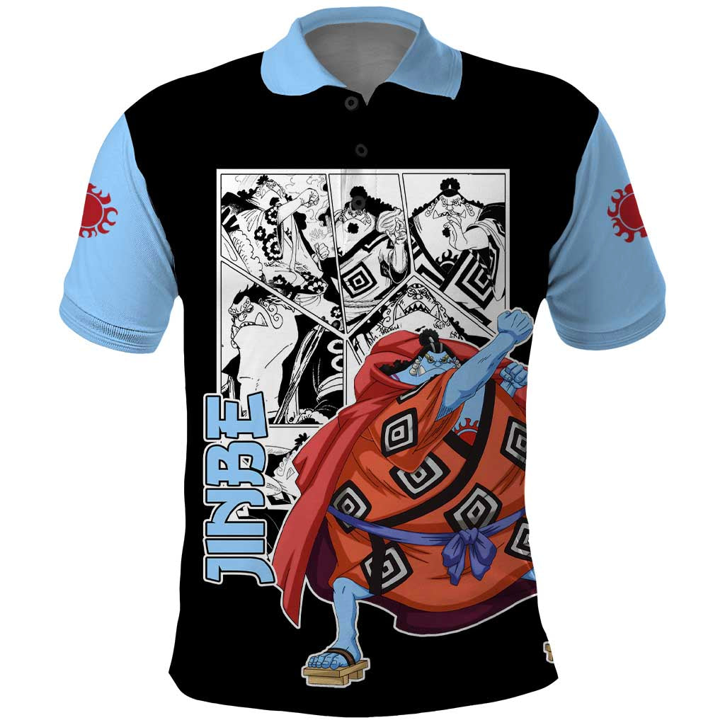 Jinbe - One Piece Polo Shirt Anime Mix Manga Style