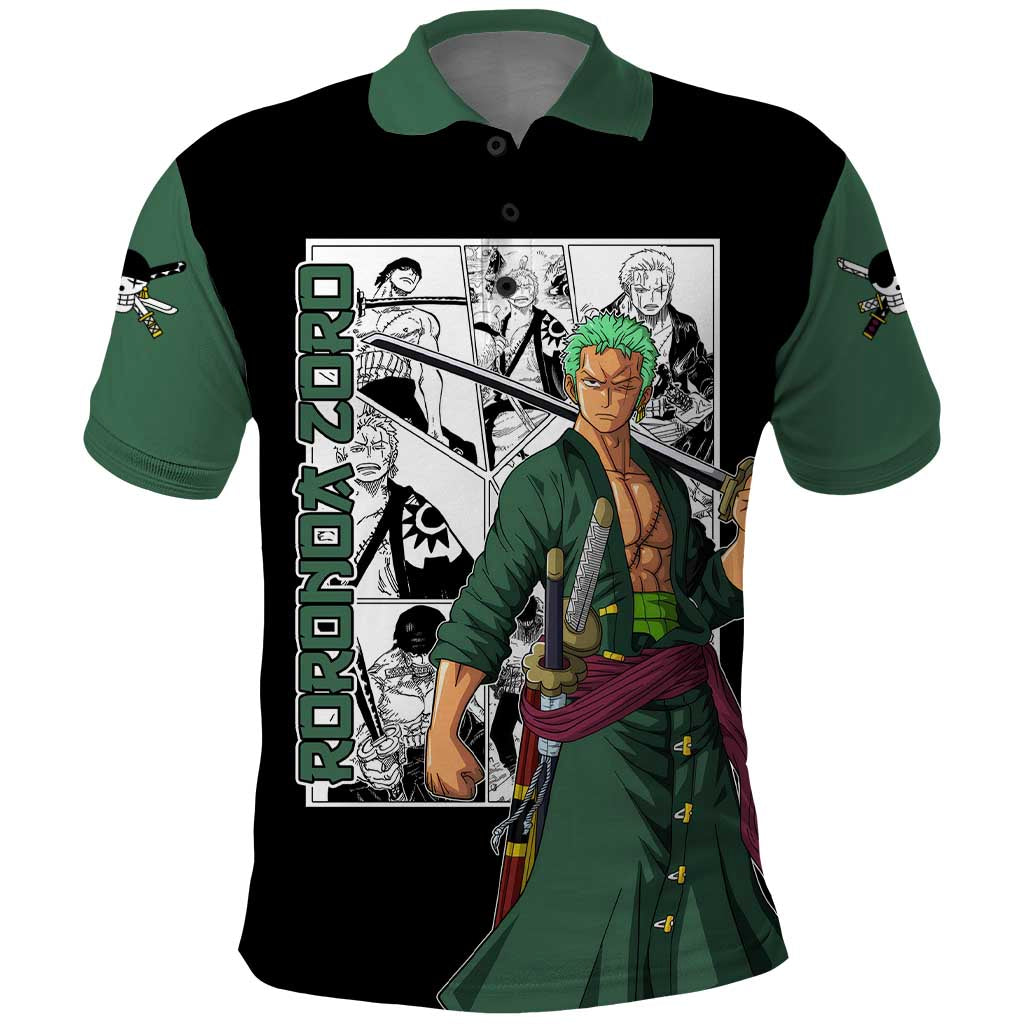 Roronoa Zoro - One Piece Polo Shirt Anime Mix Manga Style