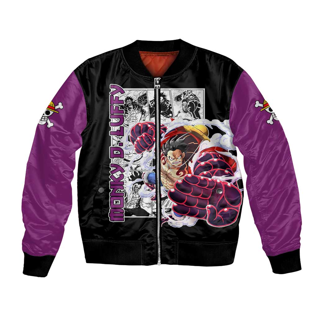 Luffy Gear 4 - One Piece Bomber Jacket Anime Mix Manga Style