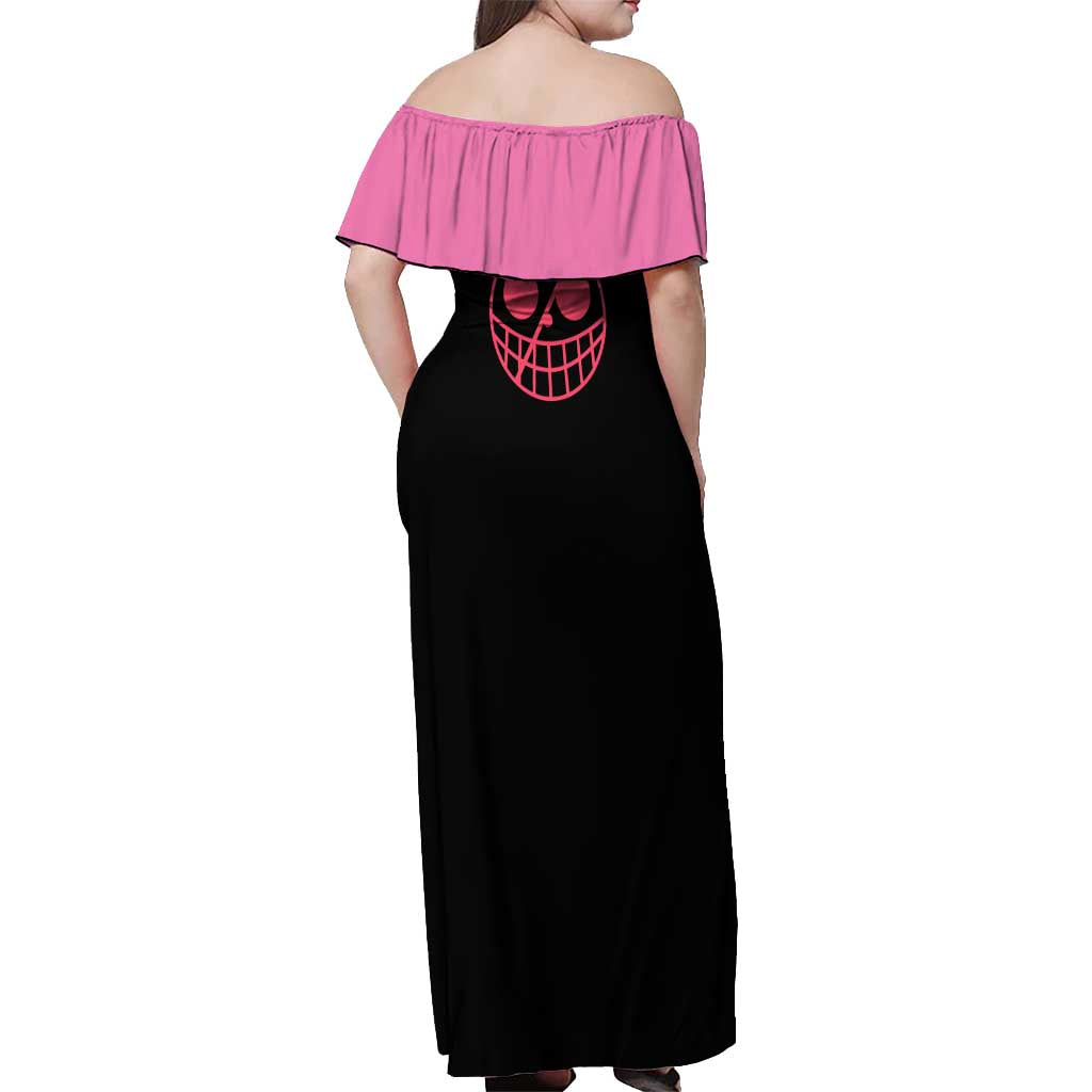 Doflamingo - One Piece Off Shoulder Maxi Dress Anime Mix Manga Style