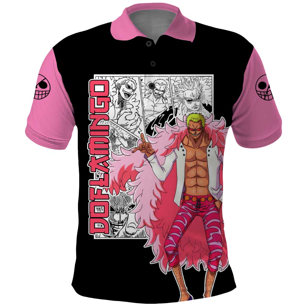 Doflamingo - One Piece Polo Shirt Anime Mix Manga Style